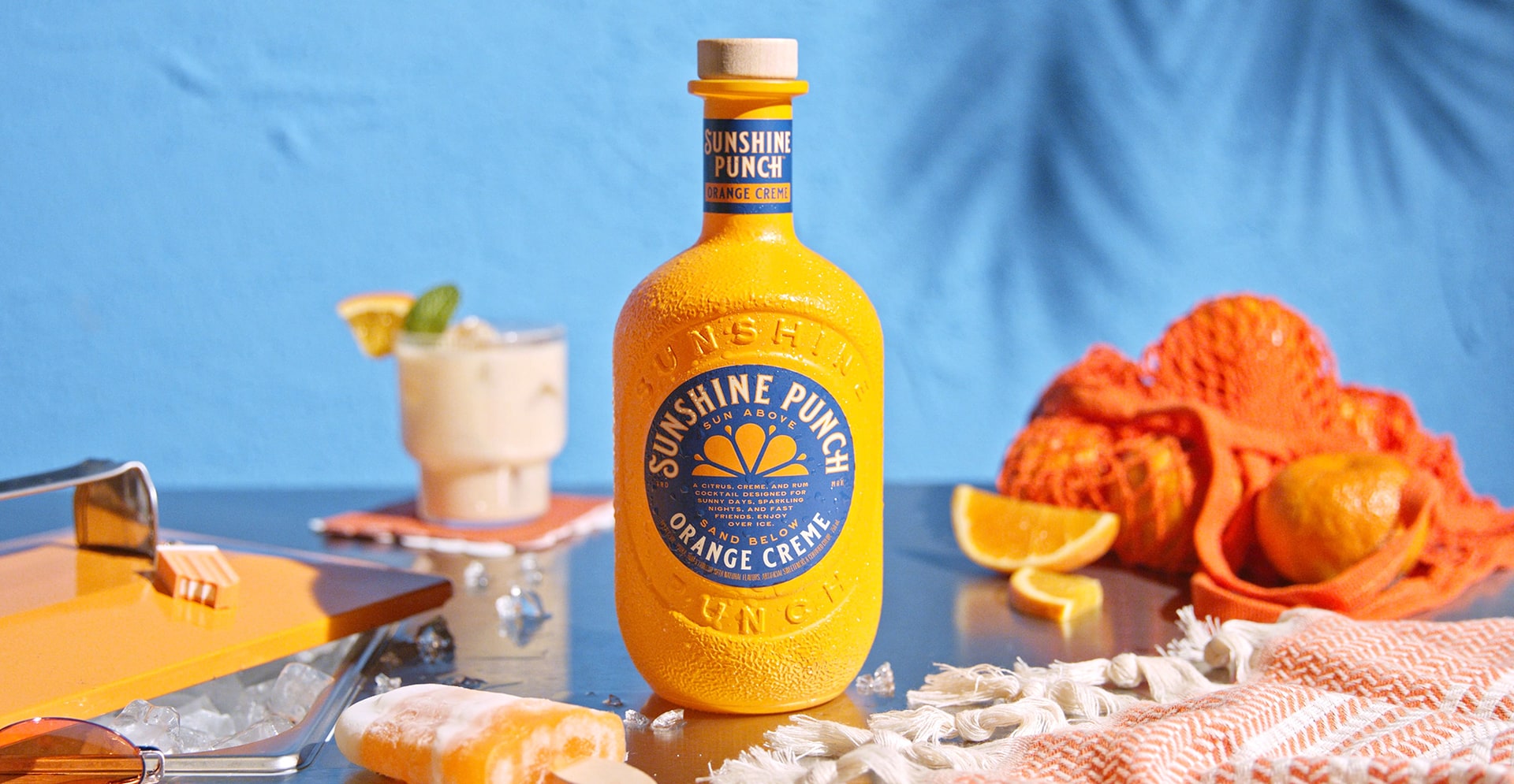 Bottle of Sunshine Punch Orange Creme ready-to-pour cocktail